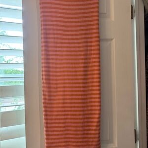 Spell Striped Orange and Pink Women's Skirt